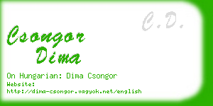 csongor dima business card